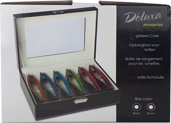 Deluxa brillen opbergbox - Opbergkist - Opbergkast - 6 brillen