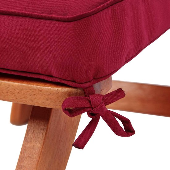 Detex Ligstoelkussen Rood 173x43x6cm