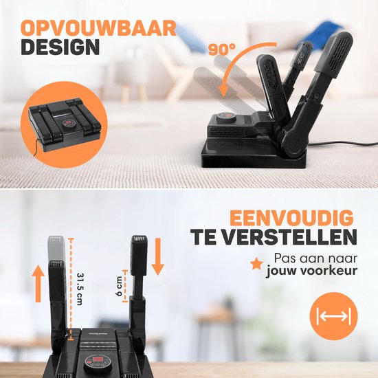 Vulpes Goods® Tech - Schoenendroger & Schoenverfrisser met Ozone - Ozone & Droogfunctie - Meerdere Droogfuncties - Incl. 10 Schoenverfrissers - PRO V2 versie