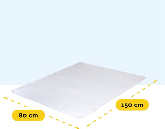 BRASQ Elektrische Onderdeken 150x80 cm – 1 Persoons - Warmtedeken - 3 Warmtestanden - Timer & Afstandsbediening – 60W Energiebesparend Verwarmingsdeken