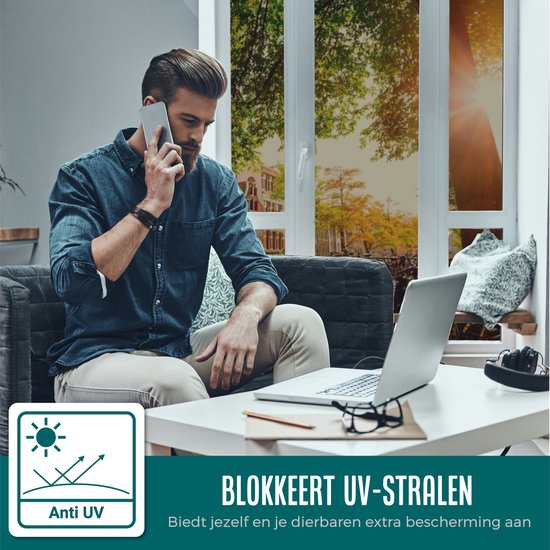 Homewell Isolerende HR+ Raamfolie 70x300cm - Statisch Zonwerende folie met Spiegeleffect - Zilver (incl. Rakel)