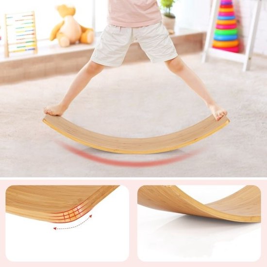 Coast Balansbord - Bamboe - 90 x 30 x 16.5 cm -Montessori