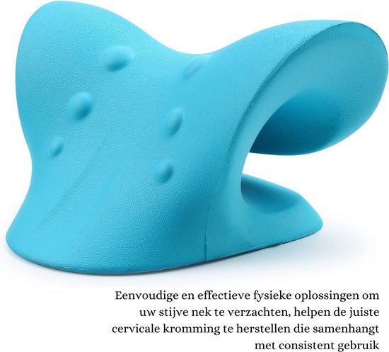 Nek- en Schouderrelaxer - Cervicaal Tractieapparaat voor TMJ Pijnverlichting en Cervicale Wervelkolomuitlijning - Chiropractisch Kussen voor Ontspanning en Comfort