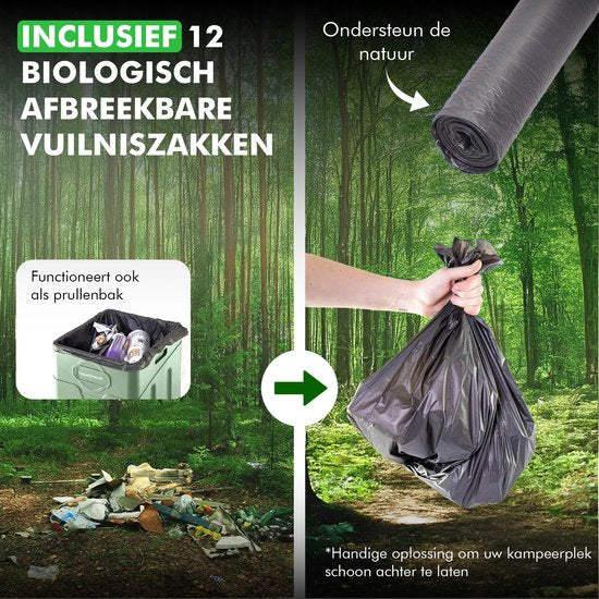 Travelhawk Campingtoilet – Draagbaar & Opvouwbaar – Inclusief 12 Biologisch Afbreekbare Zakjes – Ideaal voor Kamperen, Festivals & Outdoor