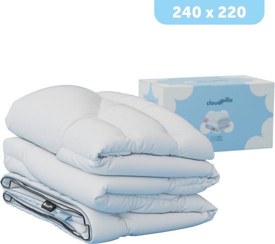 Cloudpillo Partnerdekbed - Voor alle seizoenen - Afstelbaar per kant - 240x220 cm - Tweepersoons Dekbed - 4 Seizoenen
