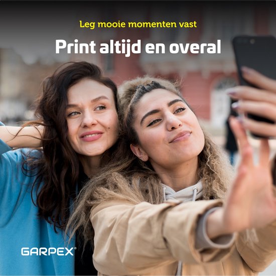 Garpex® Mini Printer – Pocket Fotoprinter – Draagbaar – Incl. Papier & Accessoires