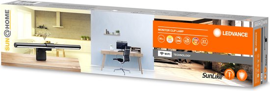 LEDVANCE Armatuur: voor computermonitor, SunHome Office Light / 2,5-W, 5 V, stralingshoek: 11-, Tunable White, 22- … 5-K, behuizingsmateriaal: plastic, IP2-
