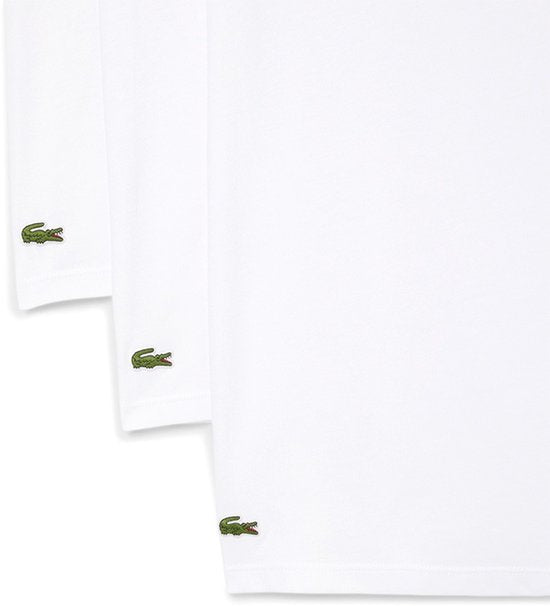 Lacoste heren 3P - V-hals shirts - basic - Maat L - Wit