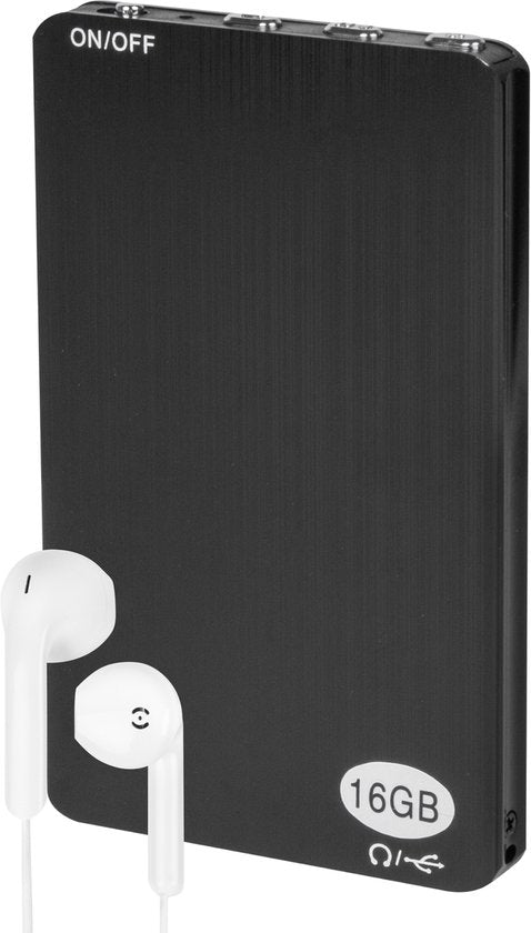 Audyn Voice Recorder - 200 Uur Audio Opname - Afluisterapparatuur op Afstand - Dictafoon - 360° HD Opnames - 16GB - Zwart