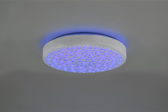 Reality - LED Plafondlamp - Plafondverlichting - 22W - Aanpasbare Kleur - RGB - Afstandsbediening - Dimbaar - Rond - Wit - Kunststof