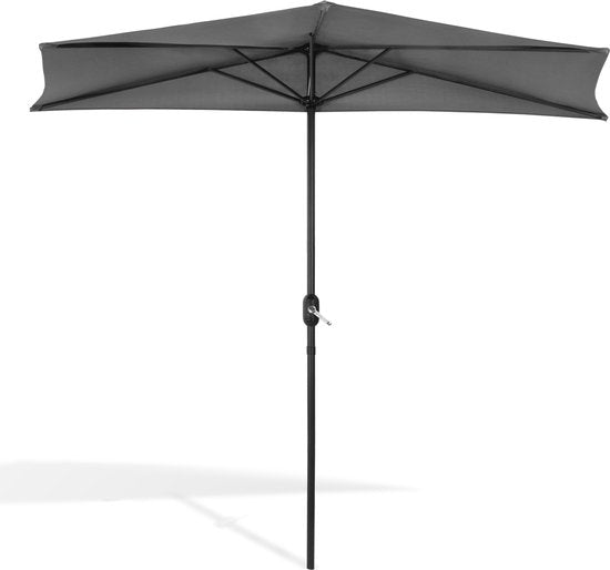 Kingsleeve Balkon Parasol - Half Rond Model - Antraciet