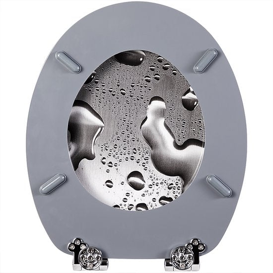 Toiletbril Waterdruppels – Sotf Close Antibacterieel – MDF 150kg