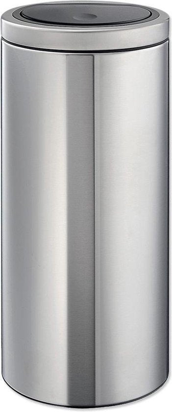 Brabantia Touch bin flat top - 30 liter - mat staal