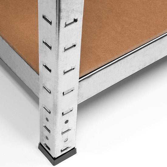 Monzana Stellingkast Metaal – incl. 5 MDF Planken tot 350kg - Zilver