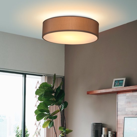 Monzana Plafondlamp - 40W Rond 30cm Fitting E27 - Taupe