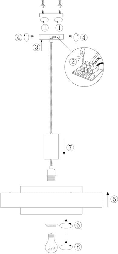 Anne Lighting - hanglamp - Flinter - zwart - metaal - Ø 50cm - E27 - 3329ZW