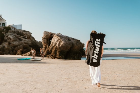 VirtuFit Ocean Opblaasbaar SUP Board 275 cm - Max. 150 kg - Complete Set - Inclusief Pomp, Peddel, Draagtas, Accessoires & GoPro-mount - Stand Up Paddle Board - Zwart