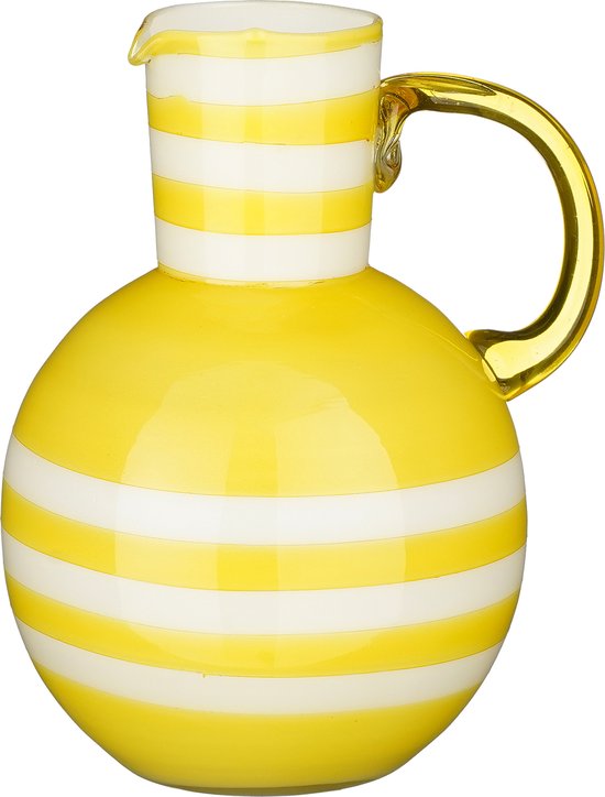 Mica Decorations Bazaar Vaas - H21 x Ø18 cm - Glas - Geel