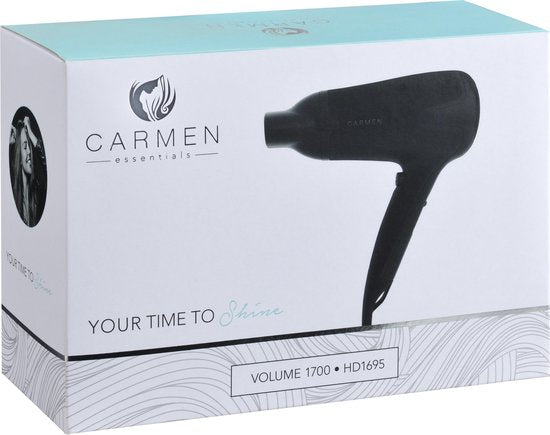 Carmen HD1695 - Föhn - 1700W - Diffuser - Coolshot functie - Zwart