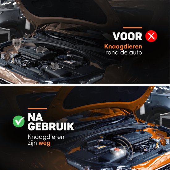 Vulpes Goods® Verjager - Marterverjager - Steenmarter Verjager - Marterbestrijder - Binnen & Buiten - Automatische Frequenties & flitslichten - USB & Auto accu - Marters, Muizen & Ratten - PRO V2 - 2 stuks