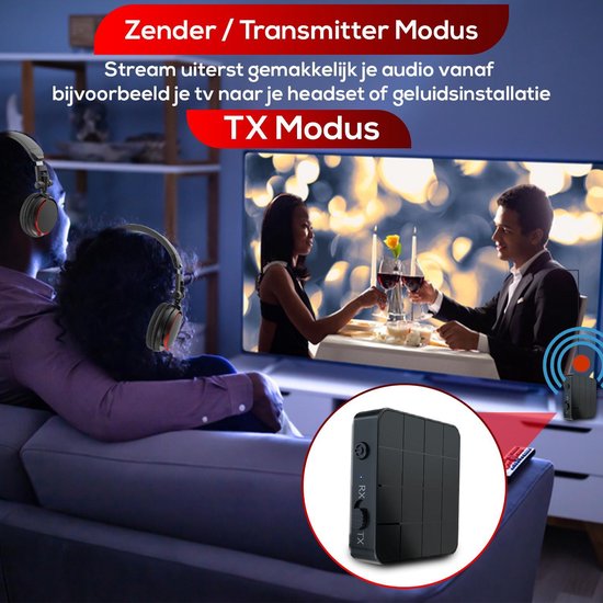 Luving™ - Bluetooth Transmitter & Receiver - Bluetooth Zender - Bluetooth Ontvanger - Audio-ontvanger - Handsfree Bellen