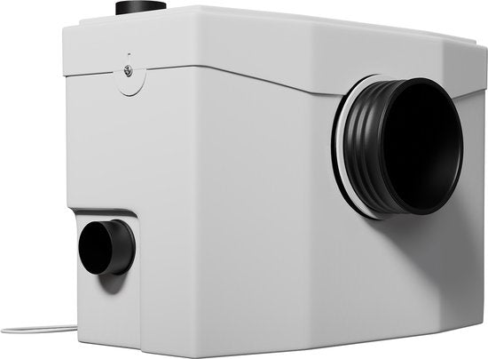 Juskys – Opvoerinstallatie – 600 W – 42 x 27 x 24 cm – Voorzien Van Geïntegreerde Vermaler En 3 Inlaten – Voor Kelder En Toilet – Wit Polypropyleen