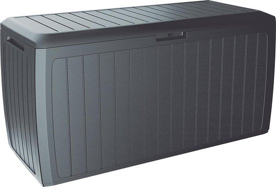 Casaria Opbergbox - Deksel Wielen 290L 117x47x60cm - Antraciet