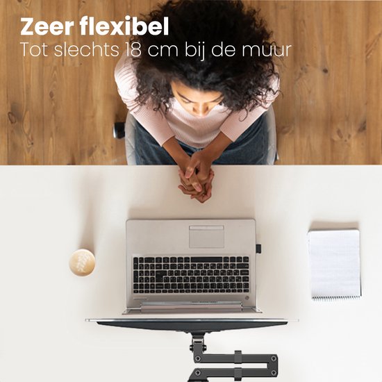 Auronic Monitor Arm - 1 Scherm - 13 tot 32 Inch - Verstelbaar - Monitor Beugel - Staal - Zwart