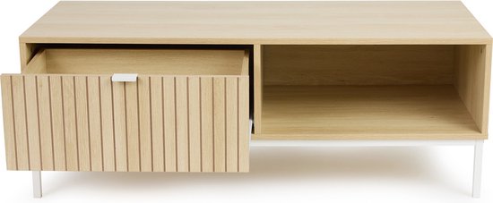 Lifa Living TV meubel Sorrento - MDF/metaal - Lichtbruin - 110x40x50cm - Max draagvermogen 25kg