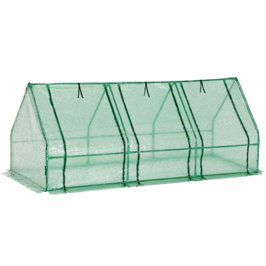 Ceruzo Kweekkas 270 cm – Foliekas – 3 Deuren – Broeikas – Tuin - 270 x 90 x 90cm
