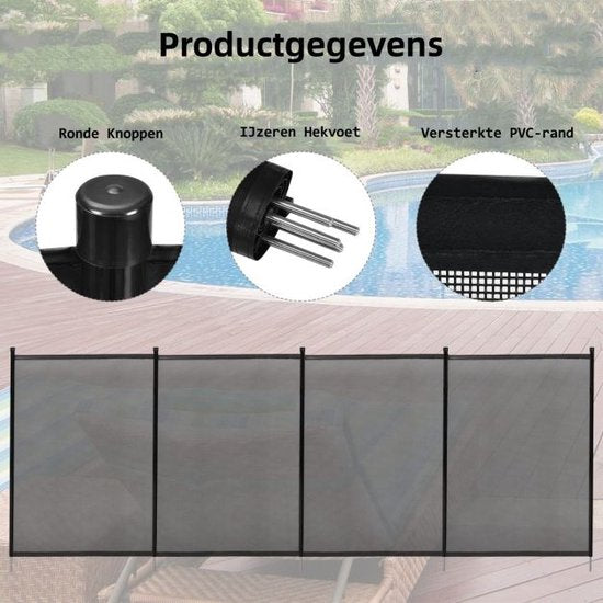 Coast Tuinhek voor Kinderen Beschermomheining voor Zwembad en Tuin Complete Set Vijverhek 360 x 125 cm