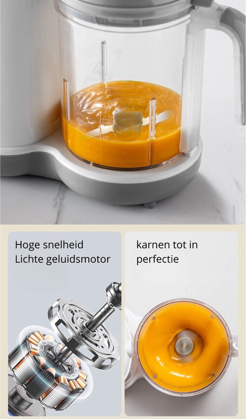 Livista® - Baby Blender en Stoomkoker – Grote Capaciteit – Babyvoeding Verwerkingsmachine – Stomen, Mixen en Verwarmen – Voor Gezonde Babyvoeding