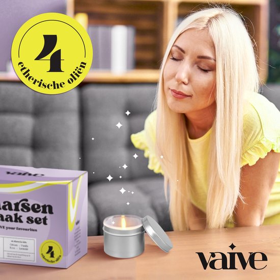 VAIVE DIY Kaarsen Maken Set - Kaarsenhouder - Geurkaars - Kaars - Voor Volwassenen & Kinderen