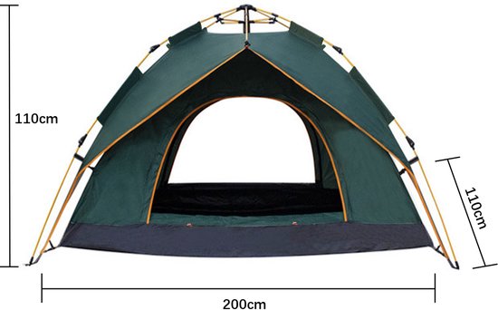 VDD - pop-up tent - pop-uptent - pop-up tent 1 persoons - tent - pop-up tent waterdicht - 200x150x110 - 1 persoons - groen