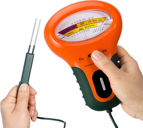 Monzana Watertester Primeur - PH en Chloor 18x12x5cm - Oranje