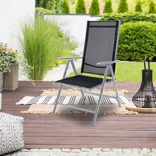 Casaria Aluminium Tuinstoelen - 3 stuks - Inklapbaar - Zilver