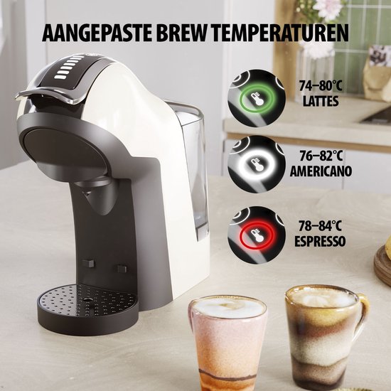 Tristar CM-2301 - Koffiecupmachine 1400W - 3 in 1 Koffiemachine - Uitneembaar water reservoir - Creme