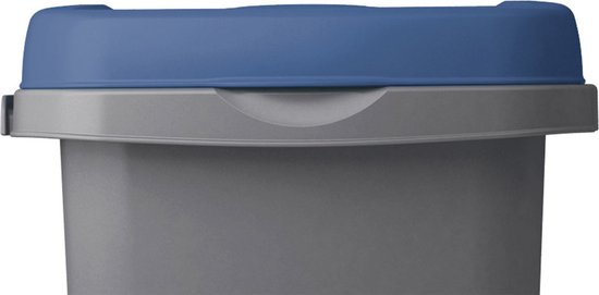 CASARIA Vuilnisbak - 25l Afvalscheiding 39x24x51cm - Grijs Blauw