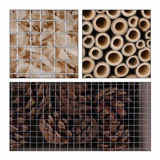 Cadoca Insectenhotel nestkastje 30,5x9,5x31cm