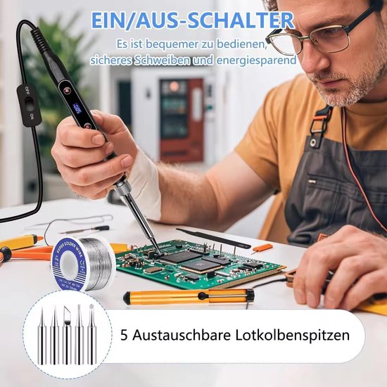 Garpex® 3 in 1 Houtbrander - LED-display - 43-delig