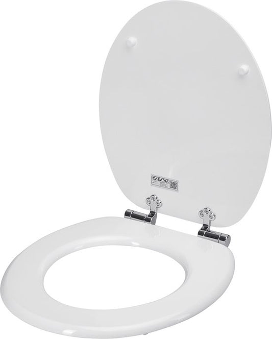 Casaria Wc-bril met Deksel Sluitingsmechanisme Toiletzitting MDF Wit