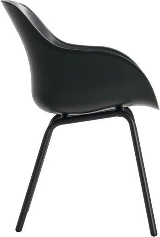 Hartman Sophie elegance tuinstoel - Donkergroen - set van 2 - zwart rondo onderstel