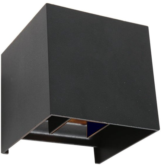 Wandlamp Muro 3098ZW Zwart - Modern - Kunststof, Metaal - Compacte afmetingen 11x11x11 cm - Steinhauer