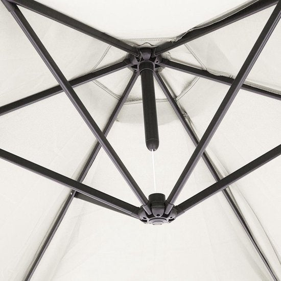 Kingsleeve Zweefparasol - Ø300cm UV bescherming 80+ - Crème