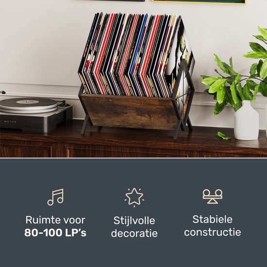 Luft LP houder - Vinyl - Opbergsysteem - Platenrek - Houder - Standaard - Album