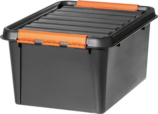SmartStore™ Pro 31 Opbergdoos 32L zwart - Stapelbaar en nestbaar - Food Approved - Opbergbox
