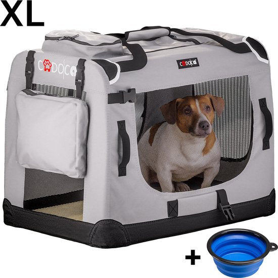 Cadoca Honden & Katten Reisbench XL - 81x56x58cm - Grijs