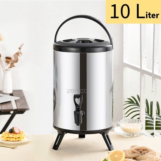 Ceruzo Thermos Drankdispenser - 10 Liter - RVS - Geïsoleerde dispenser met kraan
