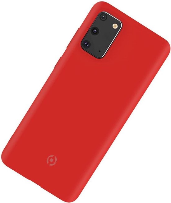 Celly Feeling Samsung S20 hoes- Siliconen buitenkant met antikras binnenkant - Rood