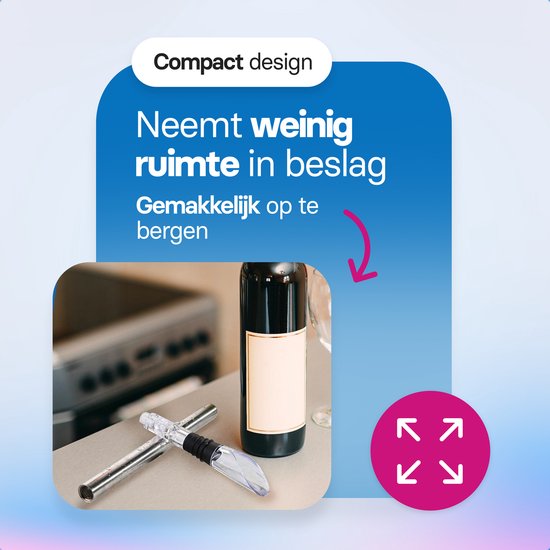 Roegaarden wijnkoeler stick - Wijnkoelers - Inclusief schenktuit - Inclusief stopper